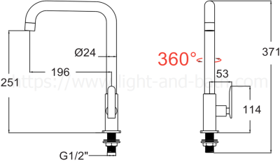 A-K5603 ก๊อกน้ำเย็นอ่างล้างจาน รุ่น SLIM