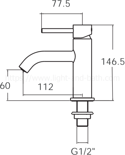 A-TJ63-10 ก๊อกน้ำเย็นอ่างล้างหน้า รุ่น TUBO