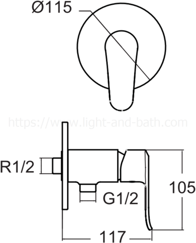 F10726-CHACT10 NEO MODERN EXP.MONO SHOWER ONLY