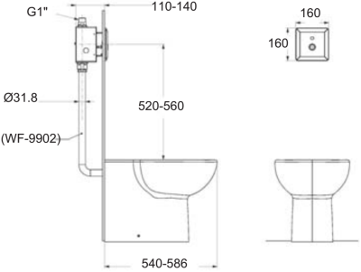 A-8603-000-50 ฟลัชวาล์วชักโครกอ รุ่น SENSEFLOW