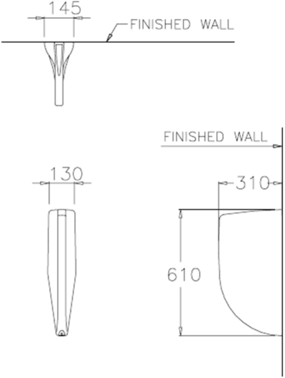 C306 แผงกั้น โถปัสสาวะชาย