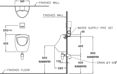 C3080BI โถปัสสาวะชาย รุ่น BARON