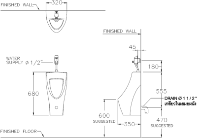 C31217 โถปัสสาวะชาย รุ่น RIVIERA