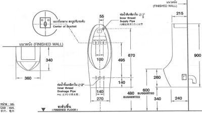 C31237(DC) โถปัสสาวะชาย รุ่น DOMESNICS