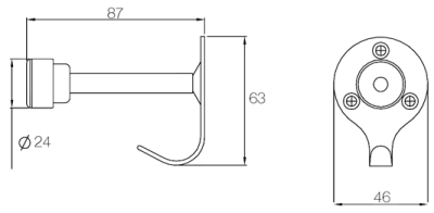 DB-3018 กันชนประตูพร้อมขอแขวนผ้า