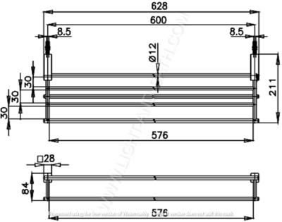CT888(HM) ชั้นวางผ้าพร้อมราวแขวนผ้า 63 ซม. รุ่น SQUARE