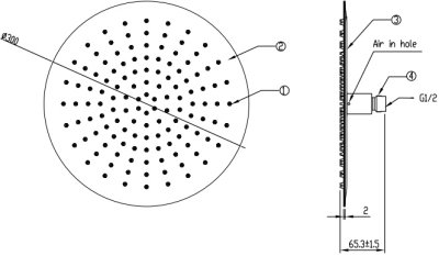 F40003-CHADY หัวฝักบัวเรนชาวเวอร์สแตนเลส แบบกลม ขนาด 12 นิ้ว มี Air-in (ไม่รวมก้านฝักบัว)
