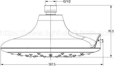 FFASS056-000500BT0 หัวฝักบัวอาบน้ำ 4 ระดับ พร้อมเทคโนโลยีทัช (Touch) รุ่น SPECTRA TOUCH