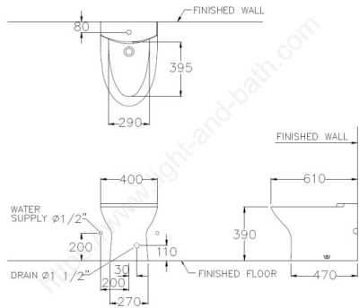 B30027 โถบิเด้ รุ่น CHOLE