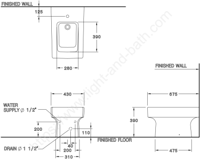 B31607 โถบิเด้ รุ่น QUADO