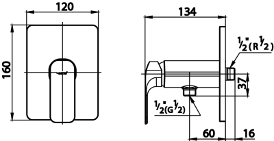 CT1134A วาล์วเปิด-ปิดน้ำแบบก้านโยก รุ่น SCIROCCO