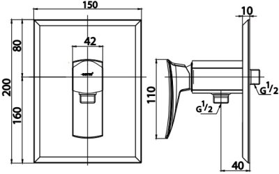 CT1224A#BLBR วาล์วเปิด-ปิดน้ำแบบก้านโยก รุ่น THANTARA