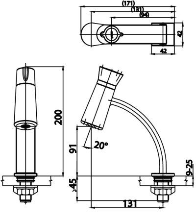 CT1139A(LED) ก๊อกเดี่ยวอ่างล้างหน้า พร้อมไฟ LED รุ่น LUMINOS