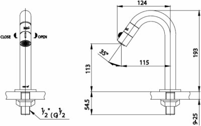 CT1061 ก๊อกเดี่ยวอ่างล้างหน้า รุ่น MINIMUS