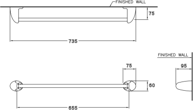 C837 ราวแขวนผ้า รุ่น ASTORIA