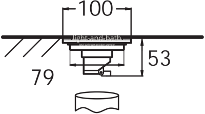 A-8205-N ตะแกรงกันกลิ่นทองเหลืองชุบนิเกิล สำหรับท่อพีวีซี 2 - 2.5 นิ้ว หน้าตะแกรง 4 นิ้ว