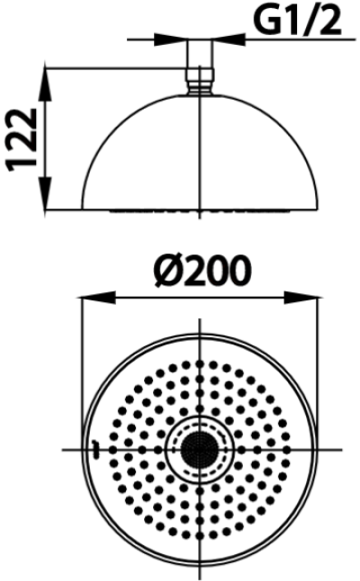 Z002V#BL หัวฝักบัวก้านแข็งพร้อมลำโพงบลูทูธ (สีดำ) รุ่น MUSE