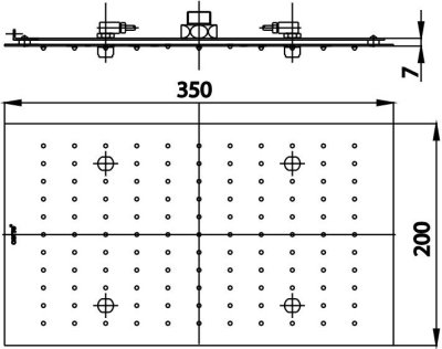 ZF01MRC หน้าฝักบัวรูปแบบสายน้ำ MIST/RAIN (CENTER) รุ่น XPANO