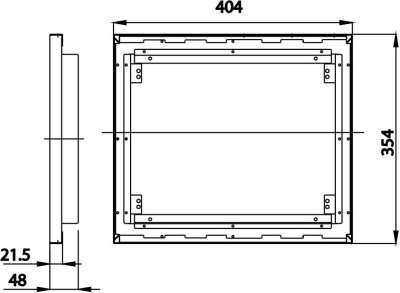 ZF01B400 กรอบสำหรับประกอบหน้าฝักบัวรูปแบบ Duo รุ่น XPANO
