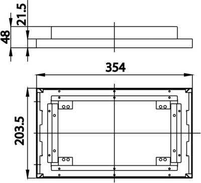 ZF01B200 กรอบสำหรับประกอบหน้าฝักบัวรูปแบบ SOLE รุ่น XPANO