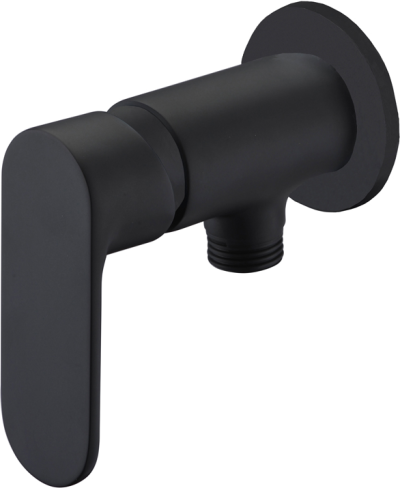 KF-58-870-55 ก๊อกเดี่ยวติดผนังแบบก้านโยกสีดำ สำหรับฝักบัวสายอ่อน