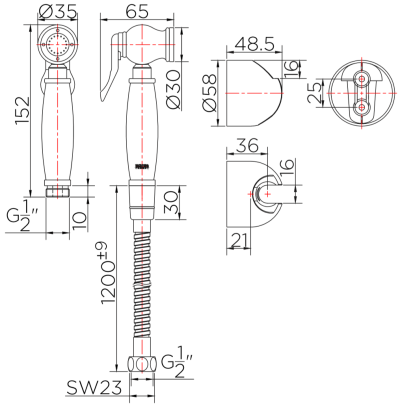 KA-73-341-53 สายฉีดชำระ สี ROSE GOLD