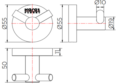KB-15-132-63 ขอแขวนผ้าคู่ (สแตนเลส 304)