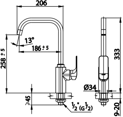 CT1136A ก๊อกอ่างซิงค์แบบก้านโยก รุ่น SCIROCCO