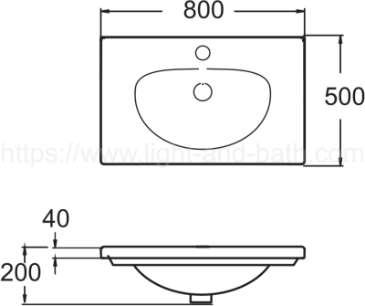 WP-F433-WT อ่างล้างหน้า แบบฝังใต้เคาน์เตอร์ รุ่น NEO MODERN 80V