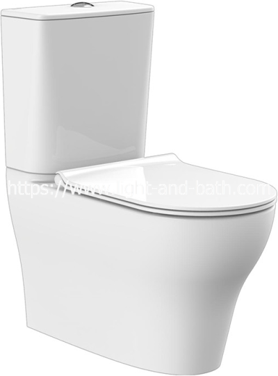 TF-2625SC-WT-0 (CL26255-6DACTCB) สุขภัณฑ์ แบบสองชิ้น 3/4.5 ลิตร รุ่น CYGNET HYGIENE RIM