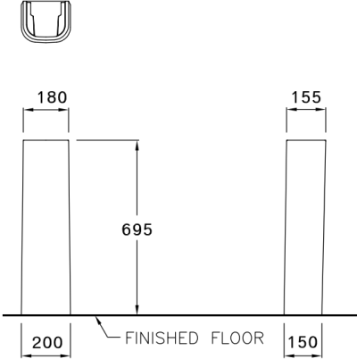 C4141 ขาตั้งอ่างล้างหน้า รุ่น BRIO
