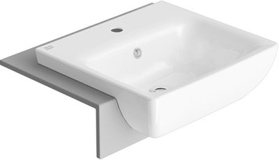 WP-F301-WT อ่างล้างหน้า แบบฝังครึ่งเคาน์เตอร์ รุ่น MILANO