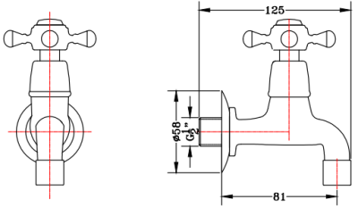 SW91-50R1 ก๊อกเดี่ยวติดผนัง