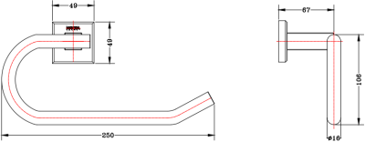 KB-42-532-ST ที่แขวนผ้า (สแตนเลส 304)