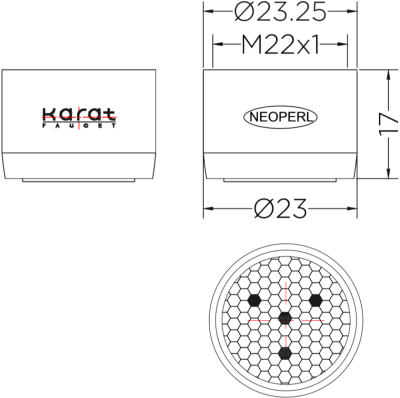 KP-30-511-50 ปากกรองแบบปรับทางน้ำใช้กับ ก๊อกซิงค์ทั่วไป (SSR Aerator)