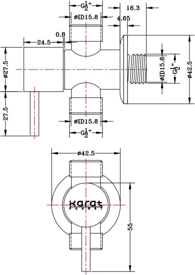 KA-01-482-50 สต๊อปวาล์ว แบบสองทาง