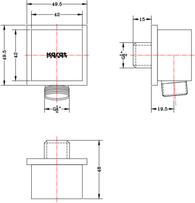Z269 ข้อต่อทางน้ำ สำหรับฝักบัวสายอ่อน