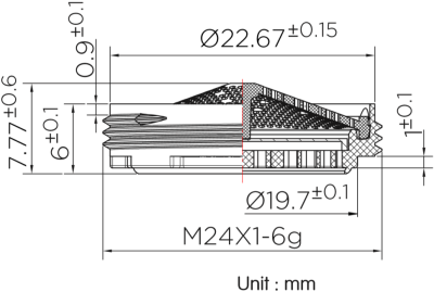 KP-50-521-ST ปากกรองแบบบาง(ซ่อน) สำหรับก๊อกอ่างล้างหน้าที่ใช้ปากกรองน้ำแบบซ่อน
