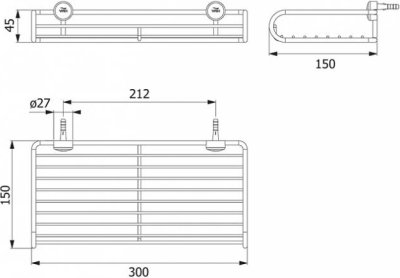 HW701-W701A ตะแกรงวางของ (150X300) W701A