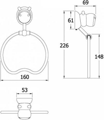 FBVHM-L103AS ห่วงแขวนผ้า รุ่น MALI
