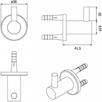 FBVHB-N102AS ขอแขวนผ้า รุ่น BONNY