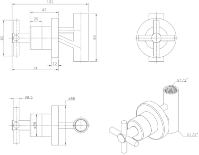 HFVSB-3130D1 ก๊อกฝักบัวผังผนังน้ำเดี่ยว รุ่น SMOOTH
