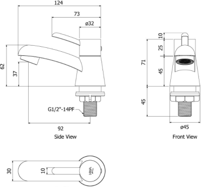 HFVSB-2000P1 ก๊อกเดี่ยวอ่างล้างหน้าตั้งพื้น รุ่น WIND