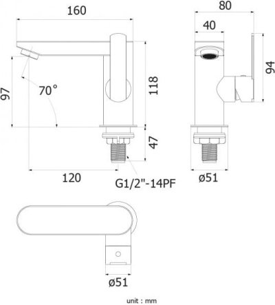 HFVSP-2000H5 ก๊อกอ่างล้างหน้า รุ่น HYBRID