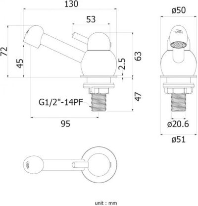 SAVE04-2000B2 ก๊อกอ่างล้างหน้า ชนิดประหยัดน้ำ ระดับ 4 รุ่น BAMBOLA