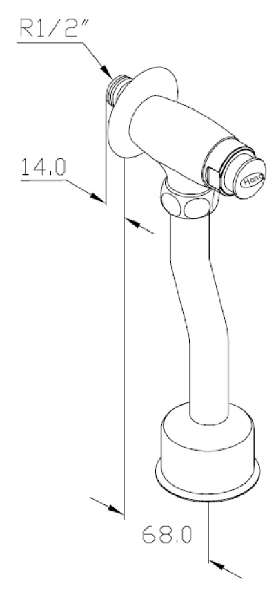 UF-59S ก๊อกกดปัสสาวะชาย ท่อ S