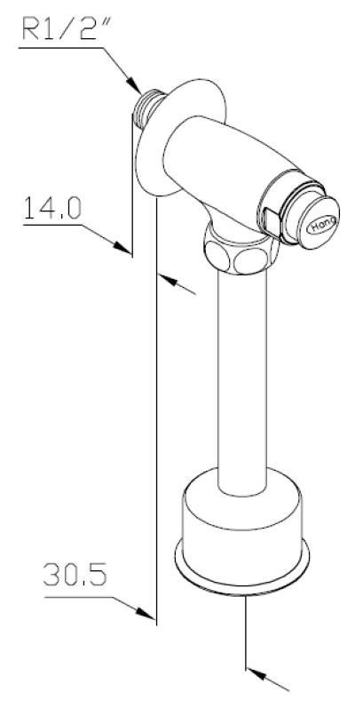UF-59I ก๊อกกดปัสสาวะชาย ท่อ I