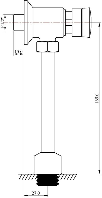 UF-48I ก็อกกดปัสสาวะชายหยุดอัตโนมัติท่อ I