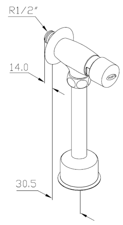 UF-58I ก๊อกกดปัสสาวะชาย ท่อ I