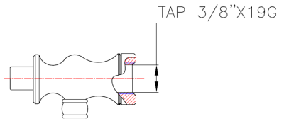 DF-2 ก๊อกตู้คูลเลอร์ (เกลียวใน 3/8)